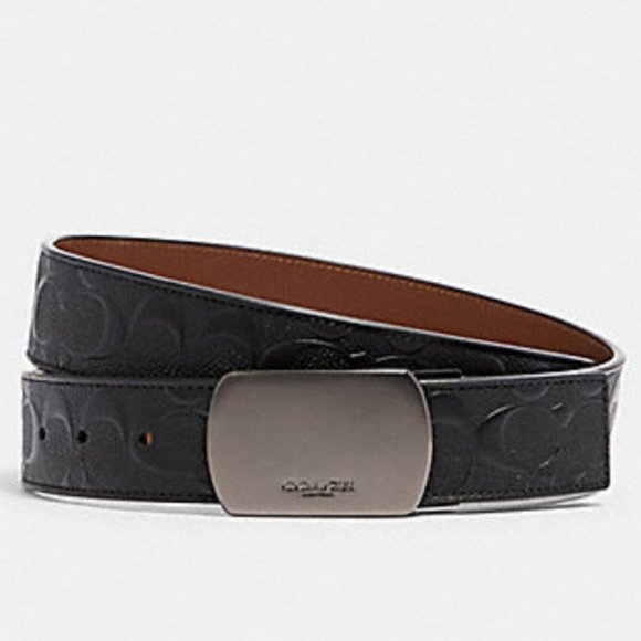 Coach PLAQUE BUCKLE REVERSIBLE BELT 101 NWT - Picture 1 of 2